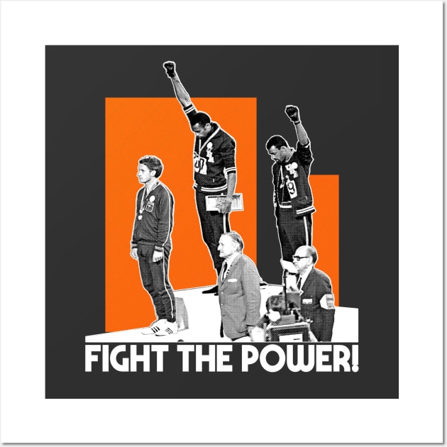Fight The Power! Black Power Salute Tribute Design Wall Art by DankFutura
